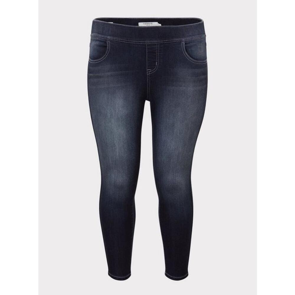 Torrid High Rise Pull on Lean Crop Jeans Size 6X NWT Blue - Picture 3 of 9